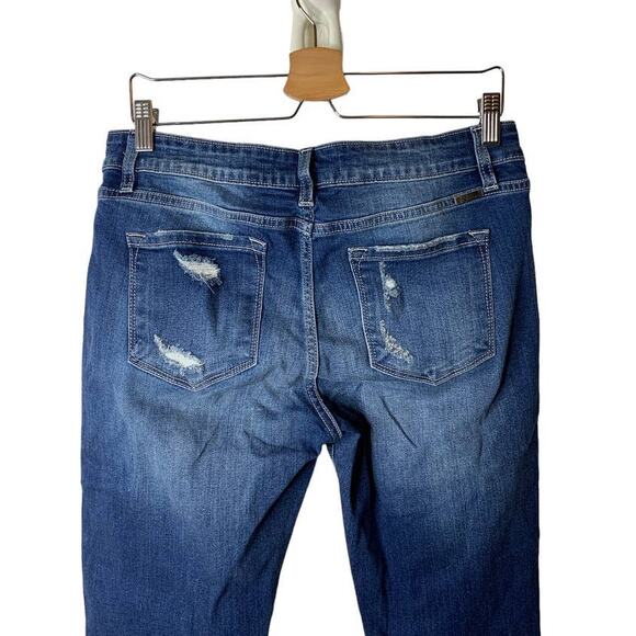 NWT KanCan 13/30 Karen-Lily Dark Wash Blue KC8320D Distressed Ankle Skinny Jean - Picture 9 of 11